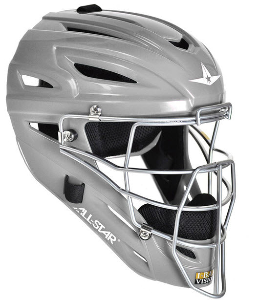 All-Star MVP2510 System 7 Catcher's Helmet, Youth (Silver)